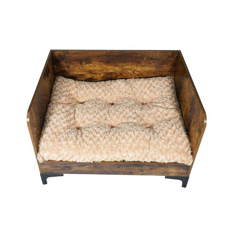 프레임이있는 현대의 실내 나무 높은 개 침대 프레임이있는 현대의 실내 나무 높은 개 침대