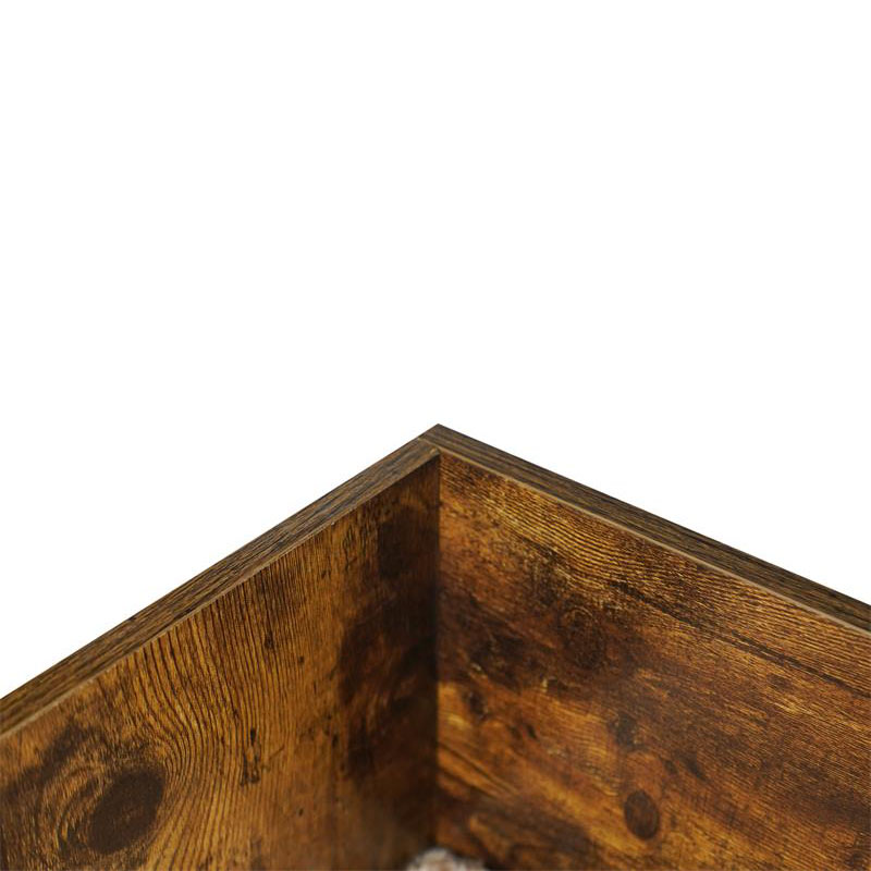 프레임이있는 현대의 실내 나무 높은 개 침대 프레임이있는 현대의 실내 나무 높은 개 침대