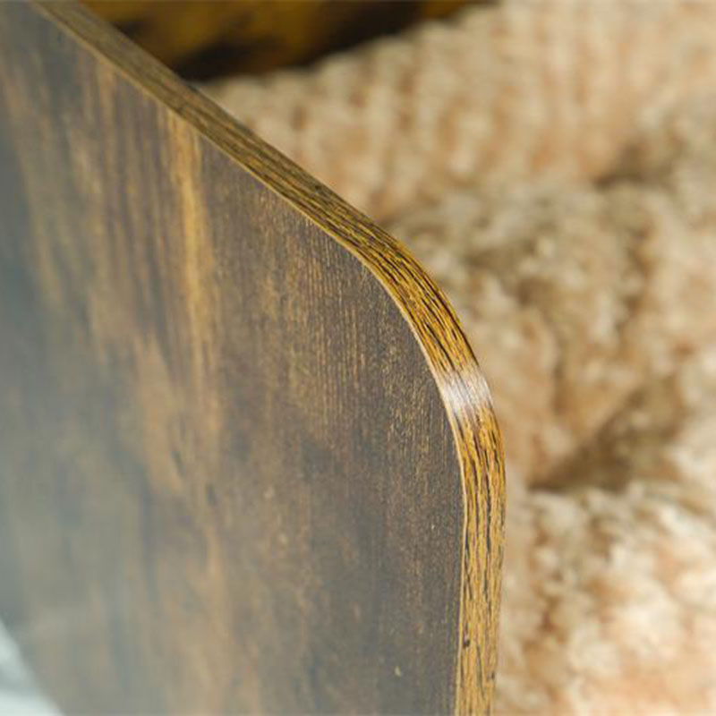 프레임이있는 현대의 실내 나무 높은 개 침대 프레임이있는 현대의 실내 나무 높은 개 침대