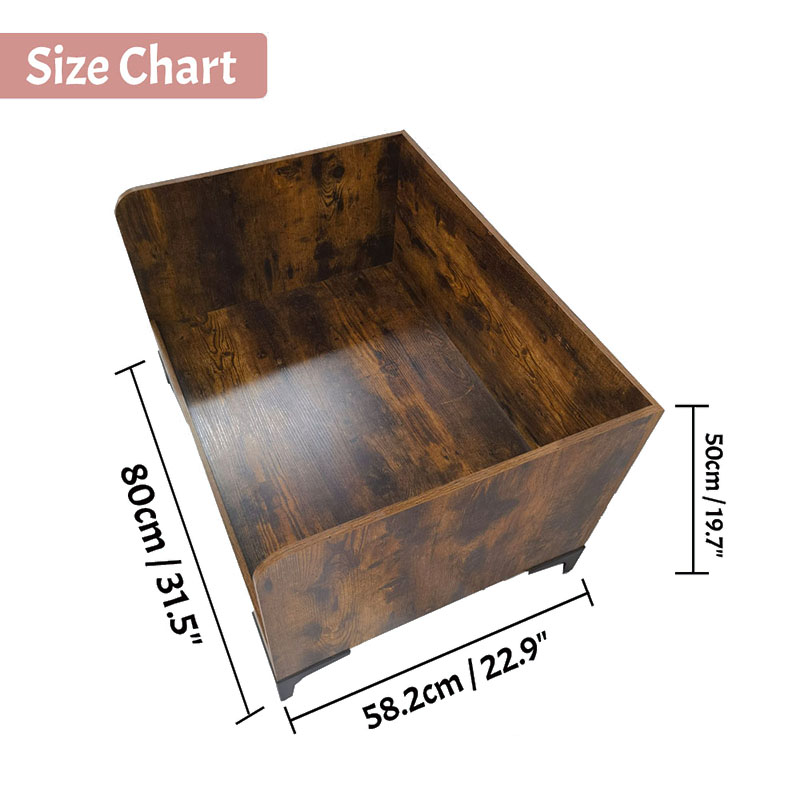 프레임이있는 현대의 실내 나무 높은 개 침대 프레임이있는 현대의 실내 나무 높은 개 침대