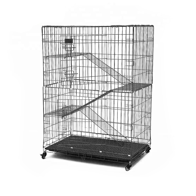 바퀴가 달린 2/3/4 계층 대형 실내 와이어 금속 고양이 케이지 바퀴가 달린 2/3/4 계층 대형 실내 와이어 금속 고양이 케이지