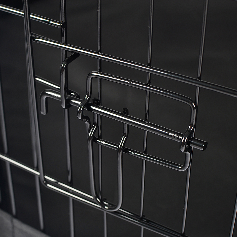 상단 커버 및 하단 패드가있는 8 패널 접이식 와이어 금속 개 플레이 펜 상단 커버 및 하단 패드가있는 8 패널 접이식 와이어 금속 개 플레이 펜