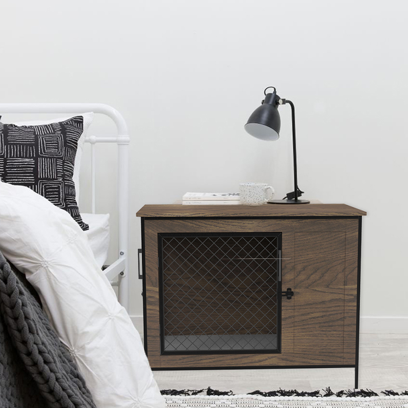 실내 개 상자 끝 테이블 나무 가구 스타일 개 케이지 실내 개 상자 끝 테이블 나무 가구 스타일 개 케이지