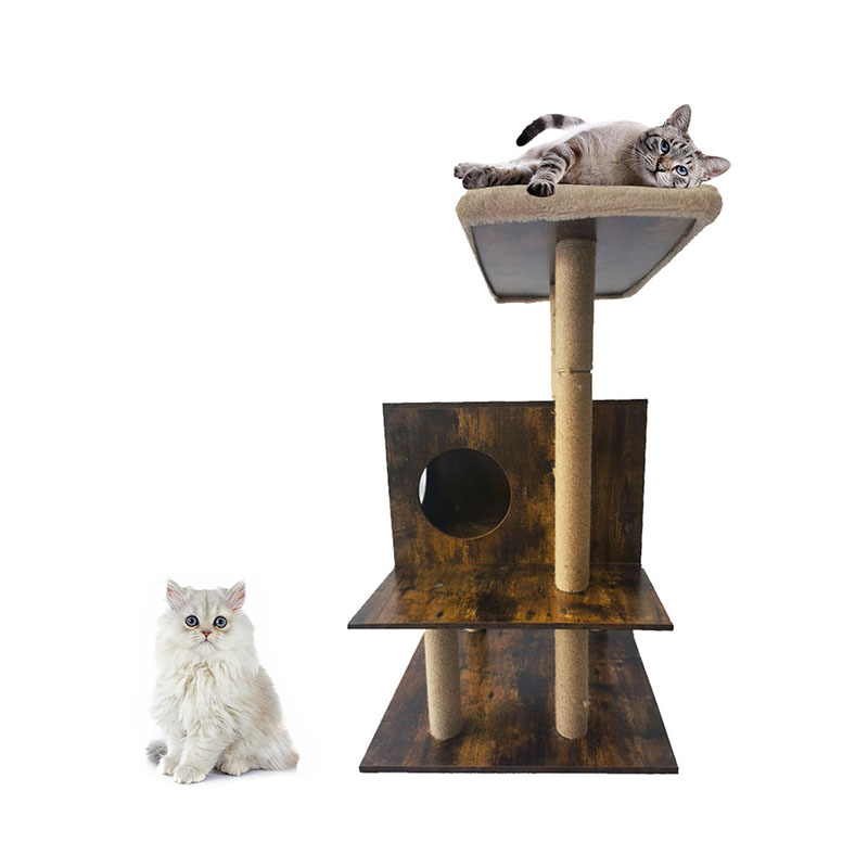 나무 타워 고양이 집 사이알 긁힘 포스트 고양이 나무 등반 프레임 나무 타워 고양이 집 사이알 긁힘 포스트 고양이 나무 등반 프레임