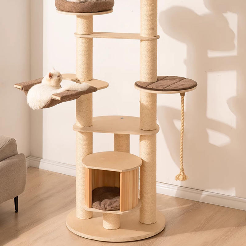 바닥에서 천장까지 내려 오는 나무 콘도 등반 프레임 고양이 나무 탑 바닥에서 천장까지 내려 오는 나무 콘도 등반 프레임 고양이 나무 탑
