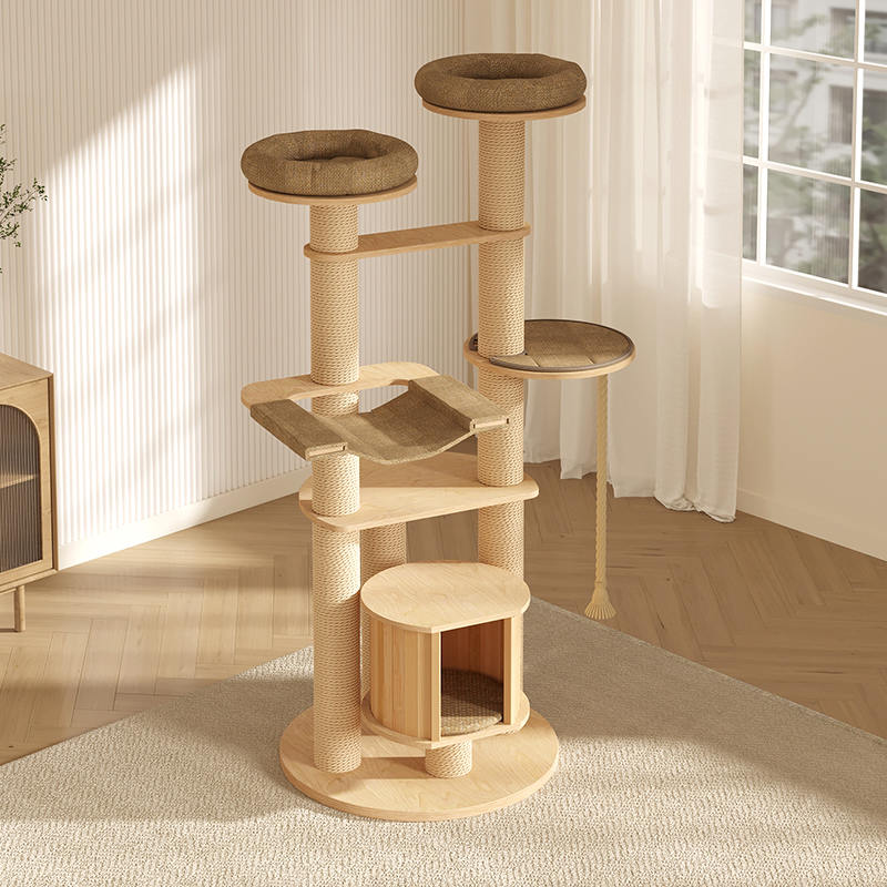 바닥에서 천장까지 내려 오는 나무 콘도 등반 프레임 고양이 나무 탑 바닥에서 천장까지 내려 오는 나무 콘도 등반 프레임 고양이 나무 탑