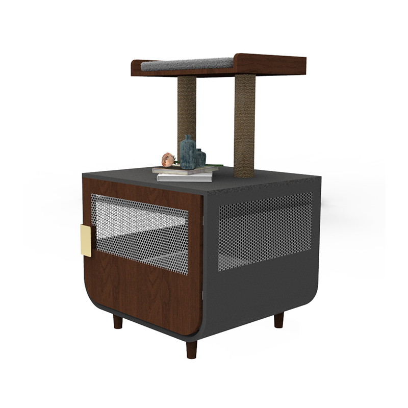 쓰레기 캐비닛이있는 나무 숨겨진 화장실 가구 고양이 케이지 쓰레기 캐비닛이있는 나무 숨겨진 화장실 가구 고양이 케이지