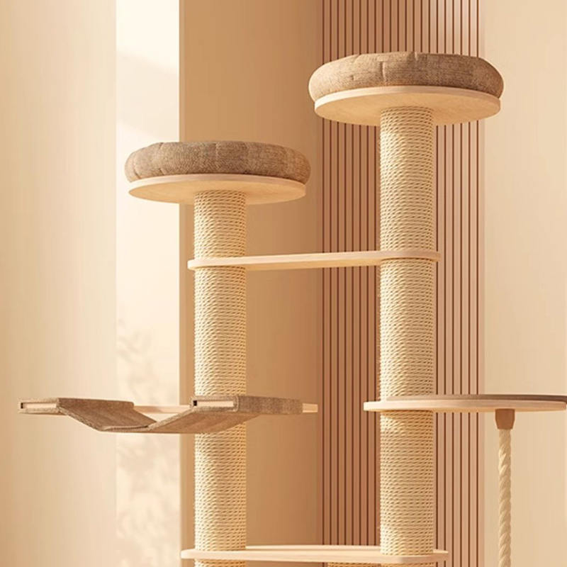 바닥에서 천장까지 내려 오는 나무 콘도 등반 프레임 고양이 나무 탑 바닥에서 천장까지 내려 오는 나무 콘도 등반 프레임 고양이 나무 탑