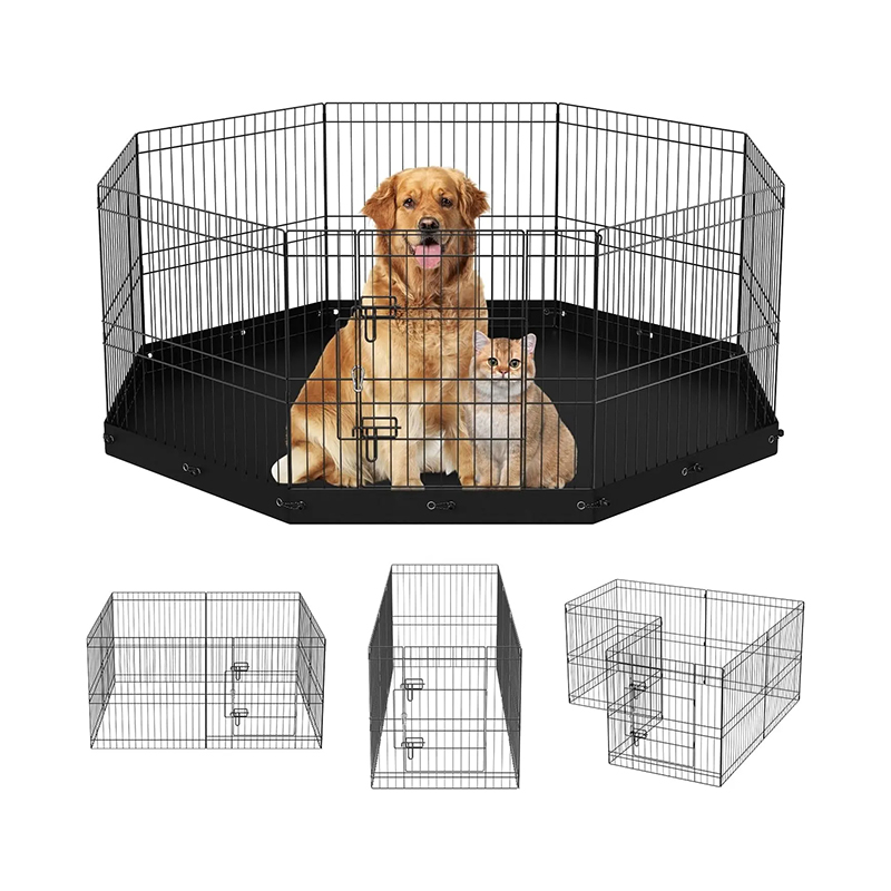 옥스포드 직물 바닥 접이식 금속 와이어 개 놀이 펜 옥스포드 직물 바닥 접이식 금속 와이어 개 놀이 펜