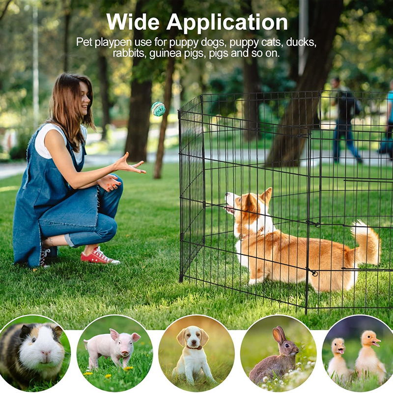 옥스포드 직물 바닥 접이식 금속 와이어 개 놀이 펜 옥스포드 직물 바닥 접이식 금속 와이어 개 놀이 펜