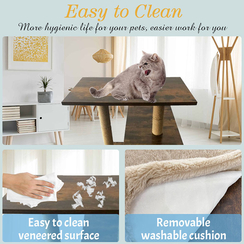 나무 타워 고양이 집 사이알 긁힘 포스트 고양이 나무 등반 프레임 나무 타워 고양이 집 사이알 긁힘 포스트 고양이 나무 등반 프레임