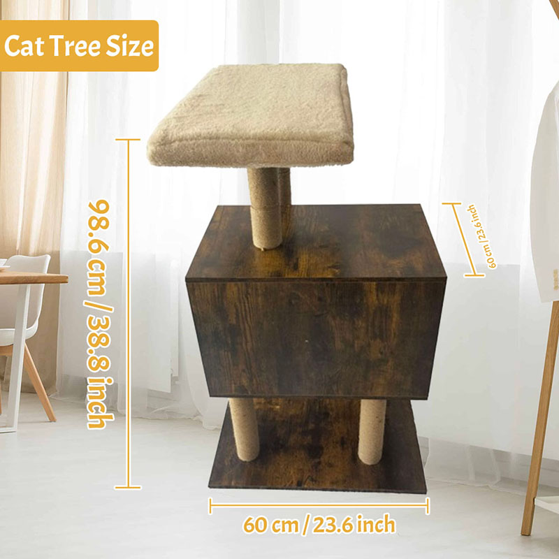 나무 타워 고양이 집 사이알 긁힘 포스트 고양이 나무 등반 프레임 나무 타워 고양이 집 사이알 긁힘 포스트 고양이 나무 등반 프레임