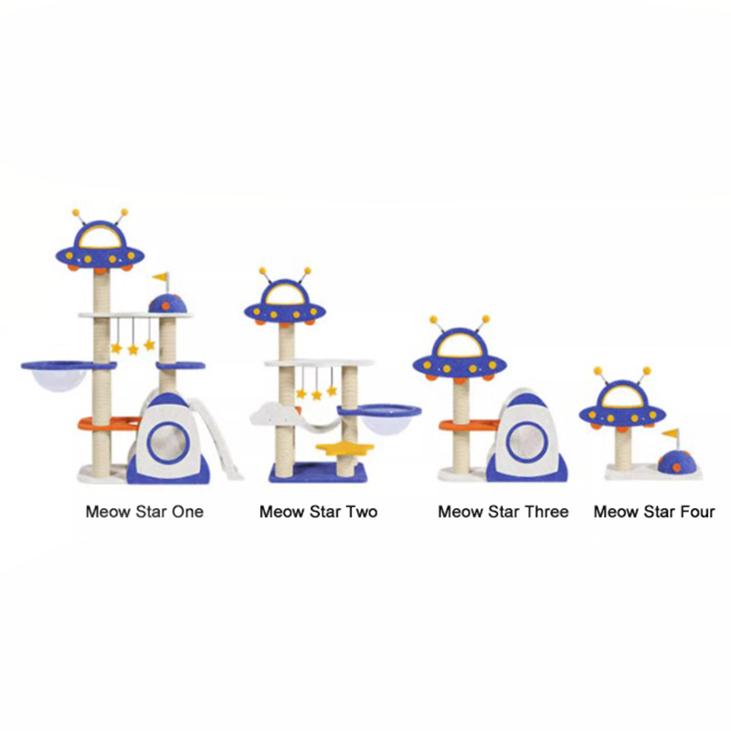 파란색 우주 캡슐 등반 클라이밍 프레임 고양이 나무 타워 새끼 고양이 연주 장난감 파란색 우주 캡슐 등반 클라이밍 프레임 고양이 나무 타워 새끼 고양이 연주 장난감