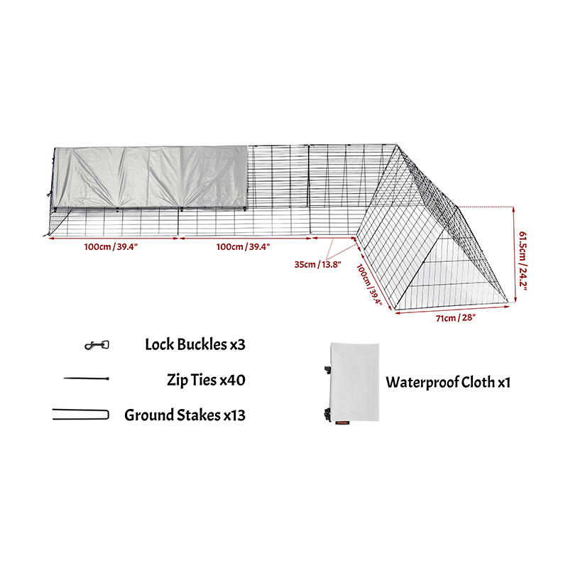 야외에서 야드를위한 대형 오리 치킨 쿠프 케이지 야외에서 야드를위한 대형 오리 치킨 쿠프 케이지