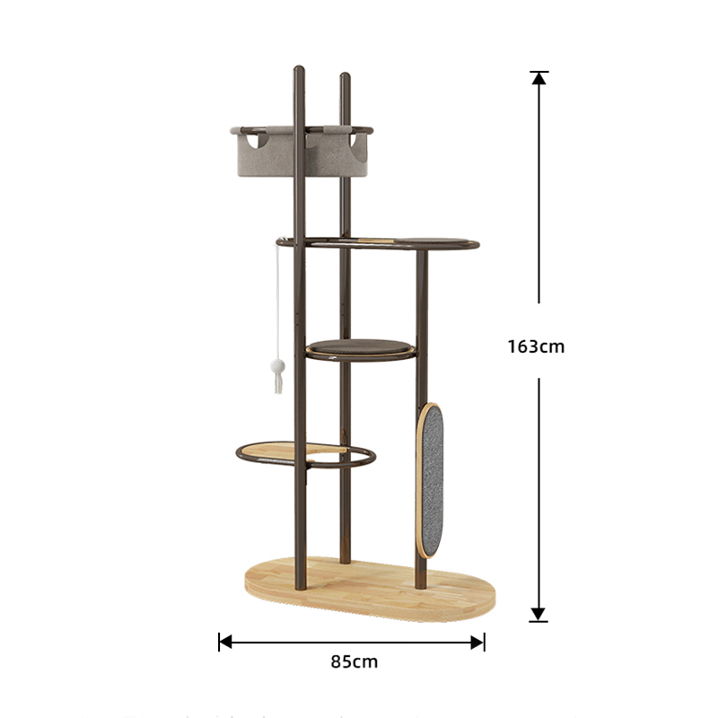 바닥에서 천장까지 키 큰 실내 고무 나무 고양이 나무 타워 콘도가있는 수면 바구니 바닥에서 천장까지 키 큰 실내 고무 나무 고양이 나무 타워 콘도가있는 수면 바구니