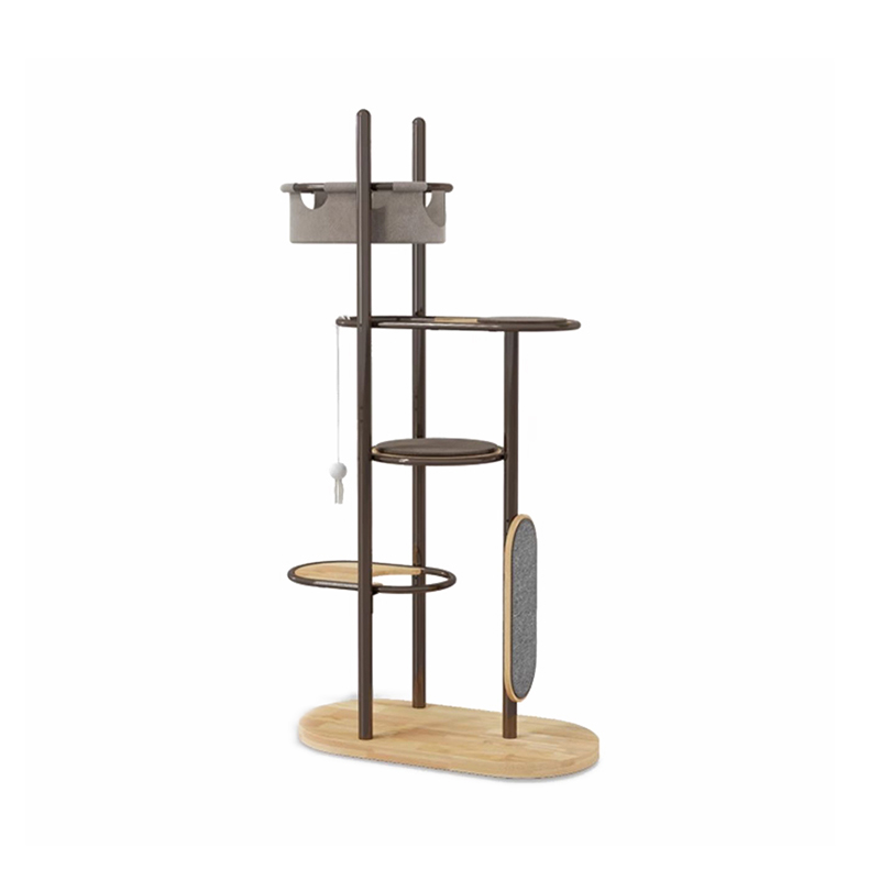 바닥에서 천장까지 키 큰 실내 고무 나무 고양이 나무 타워 콘도가있는 수면 바구니 바닥에서 천장까지 키 큰 실내 고무 나무 고양이 나무 타워 콘도가있는 수면 바구니