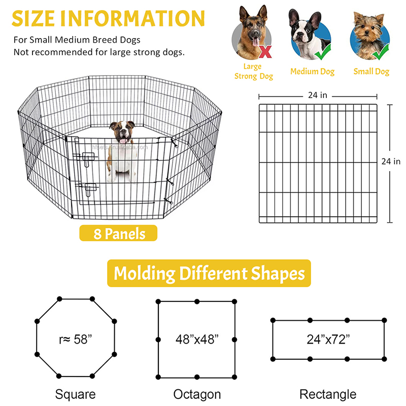 접이식 와이어 금속 개 플레이 펜 접이식 와이어 금속 개 플레이 펜