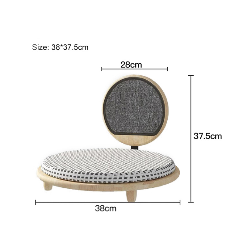 긁힘 보드가있는 단단한 나무 아늑한 고양이 침대 둥지 긁힘 보드가있는 단단한 나무 아늑한 고양이 침대 둥지