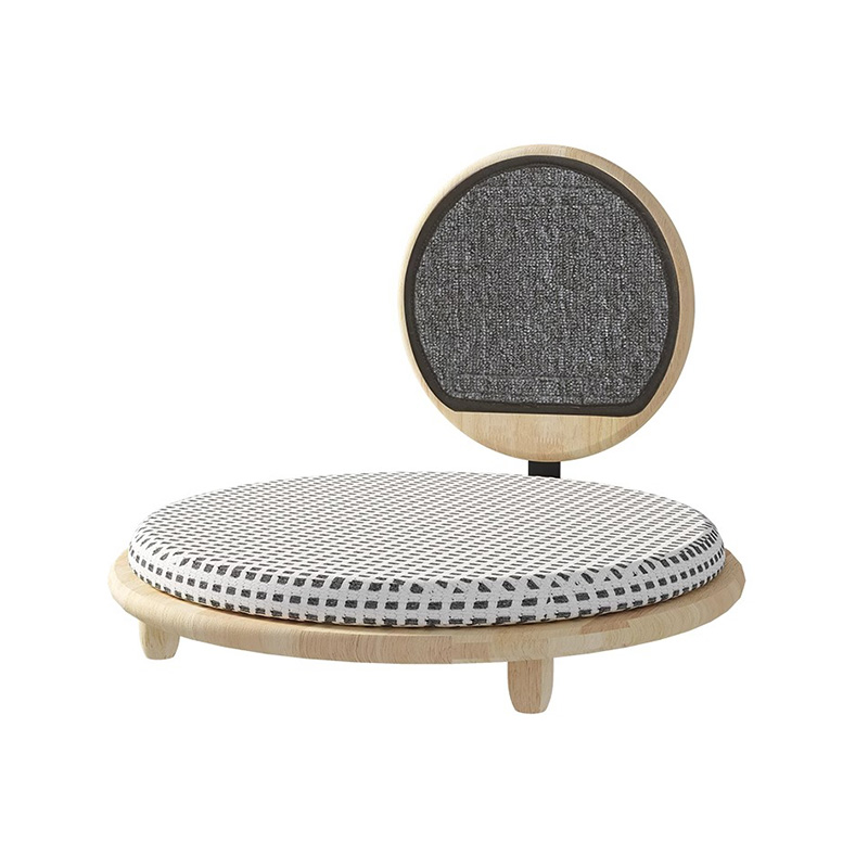 긁힘 보드가있는 단단한 나무 아늑한 고양이 침대 둥지 긁힘 보드가있는 단단한 나무 아늑한 고양이 침대 둥지