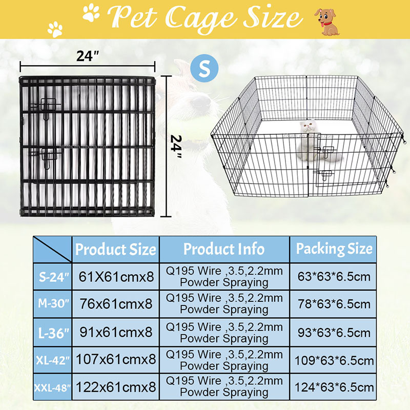 접이식 와이어 금속 개 플레이 펜 접이식 와이어 금속 개 플레이 펜
