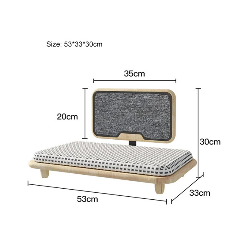 긁힘 보드가있는 단단한 나무 아늑한 고양이 침대 둥지 긁힘 보드가있는 단단한 나무 아늑한 고양이 침대 둥지