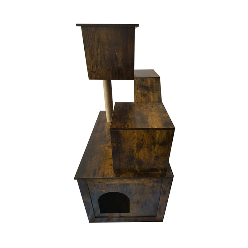 나무 고양이 집 타워 실내 고양이 나무 등반 프레임이있는 쓰레기통 나무 고양이 집 타워 실내 고양이 나무 등반 프레임이있는 쓰레기통