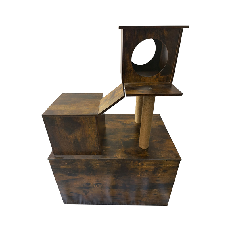 나무 고양이 집 타워 실내 고양이 나무 등반 프레임이있는 쓰레기통 나무 고양이 집 타워 실내 고양이 나무 등반 프레임이있는 쓰레기통