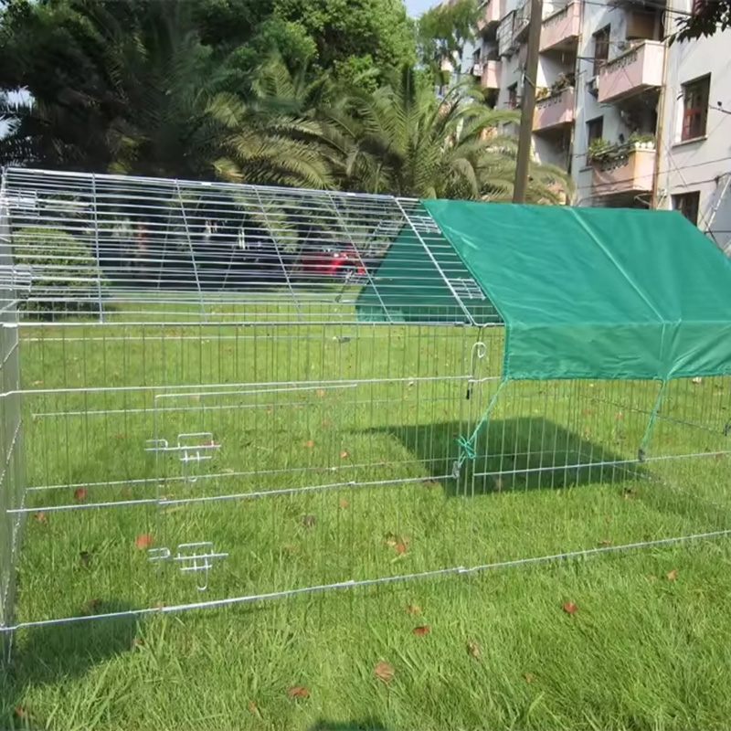 야외 접이식 가금류 울타리 와이어 닭고기 UV 커버가있는 닭고기 야외 접이식 가금류 울타리 와이어 닭고기 UV 커버가있는 닭고기