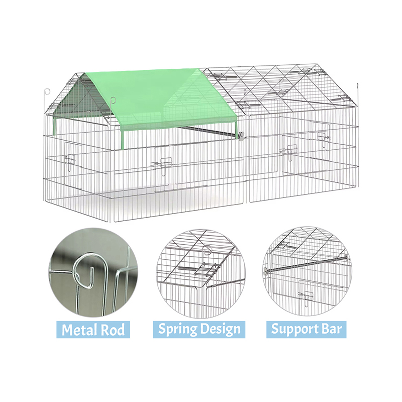 야외 접이식 가금류 울타리 와이어 닭고기 UV 커버가있는 닭고기 야외 접이식 가금류 울타리 와이어 닭고기 UV 커버가있는 닭고기