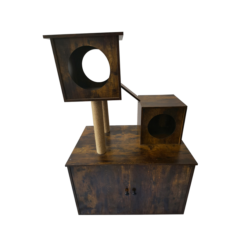 나무 고양이 집 타워 실내 고양이 나무 등반 프레임이있는 쓰레기통 나무 고양이 집 타워 실내 고양이 나무 등반 프레임이있는 쓰레기통