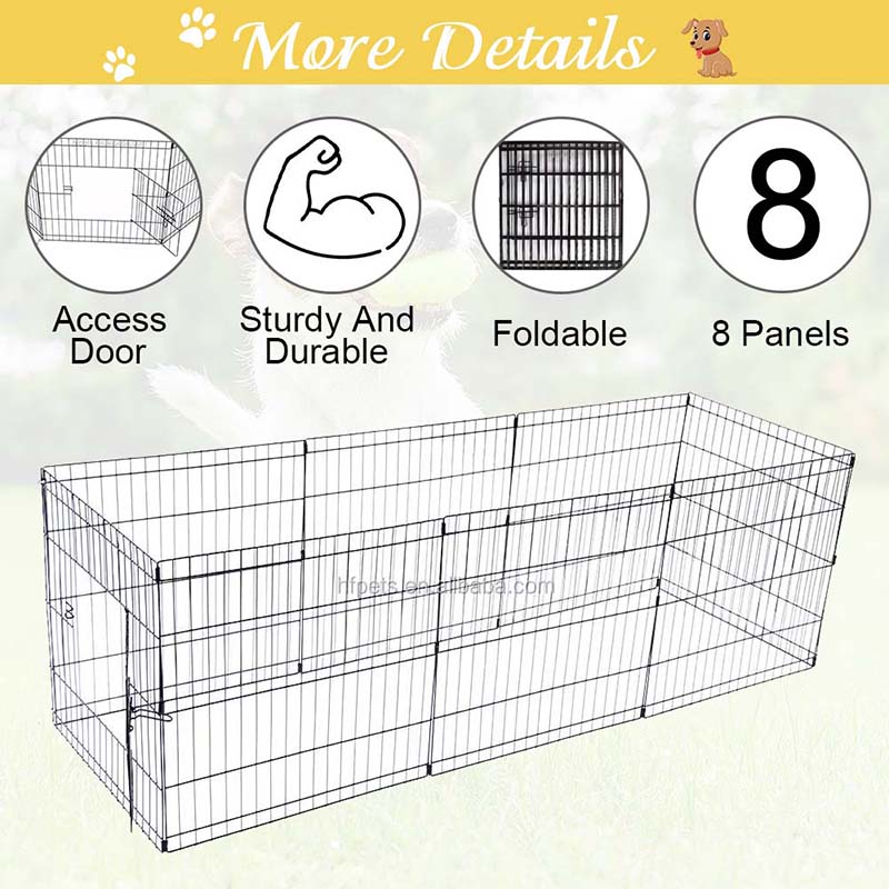 8 패널 금속 애완 동물 울타리 접이식 와이어 개 8 패널 금속 애완 동물 울타리 접이식 와이어 개
