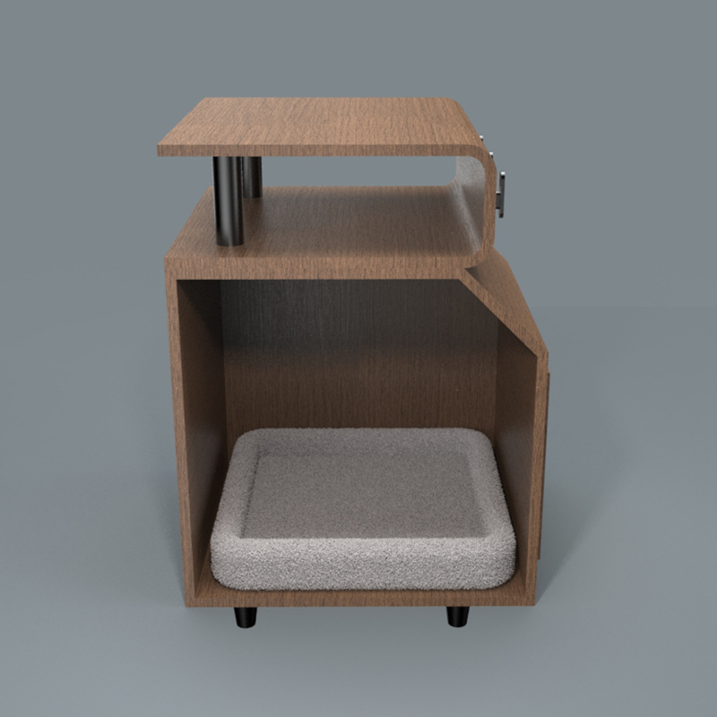 긁힘 보드가있는 나무 애완 동물 침대 고양이 침대 긁힘 보드가있는 나무 애완 동물 침대 고양이 침대