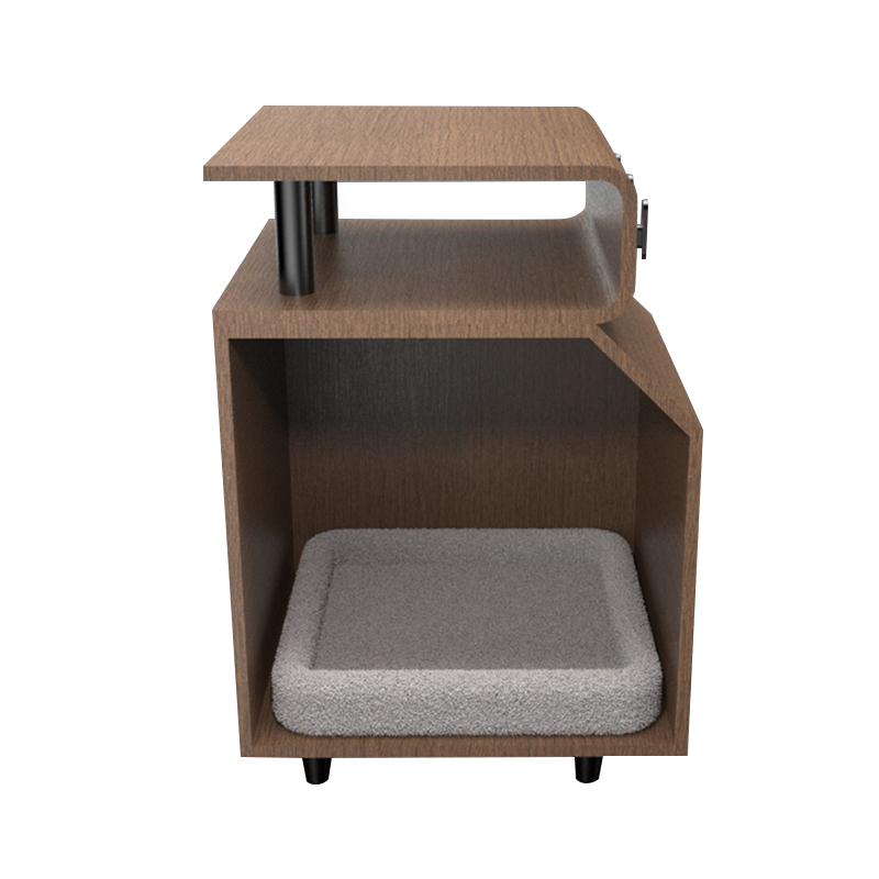 긁힘 보드가있는 나무 애완 동물 침대 고양이 침대