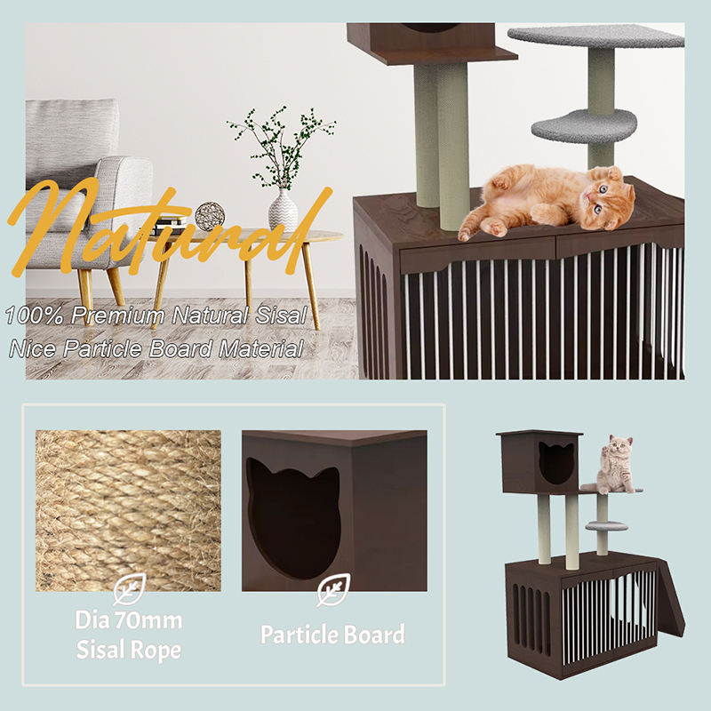 우드 고양이 타워 콘도 등반 프레임 실내 고양이 나무 우드 고양이 타워 콘도 등반 프레임 실내 고양이 나무