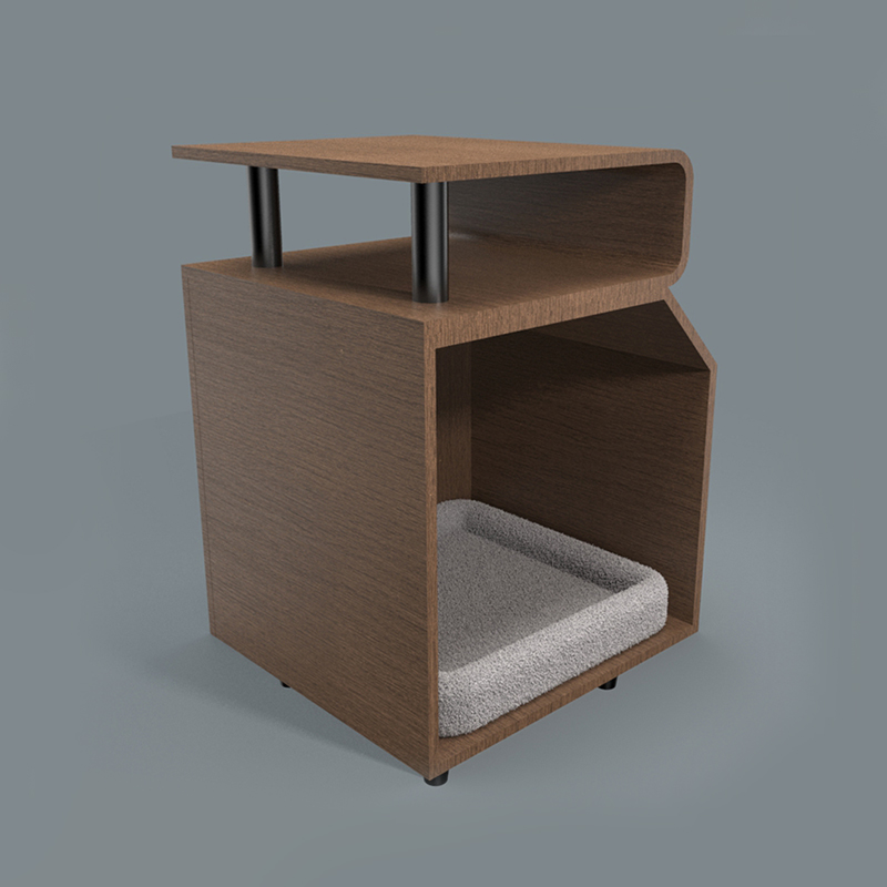 긁힘 보드가있는 나무 애완 동물 침대 고양이 침대 긁힘 보드가있는 나무 애완 동물 침대 고양이 침대