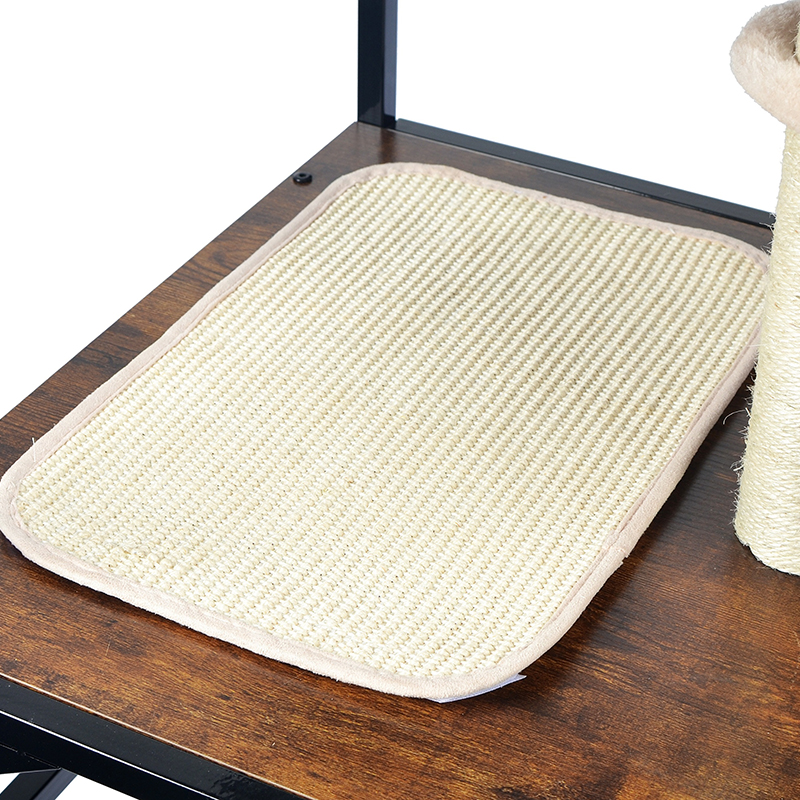 해먹이있는 현대식 나무 및 금속 고양이 나무 실내 타워 콘도 해먹이있는 현대식 나무 및 금속 고양이 나무 실내 타워 콘도