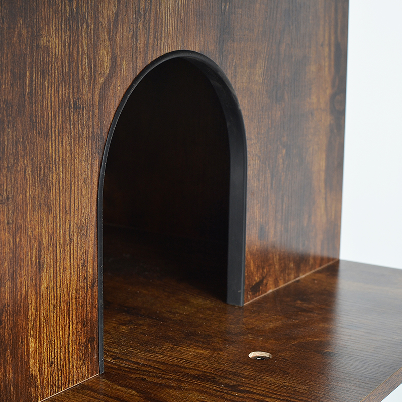 해먹이있는 현대식 나무 및 금속 고양이 나무 실내 타워 콘도 해먹이있는 현대식 나무 및 금속 고양이 나무 실내 타워 콘도