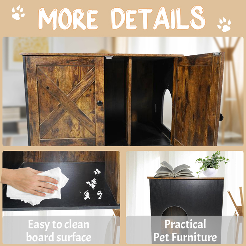 분배기 쓰레기 캐비닛이있는 실내 가구 고양이 케이지 분배기 쓰레기 캐비닛이있는 실내 가구 고양이 케이지