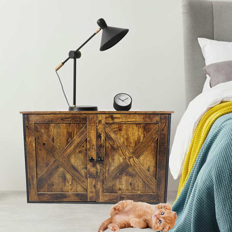 분배기 쓰레기 캐비닛이있는 실내 가구 고양이 케이지 분배기 쓰레기 캐비닛이있는 실내 가구 고양이 케이지