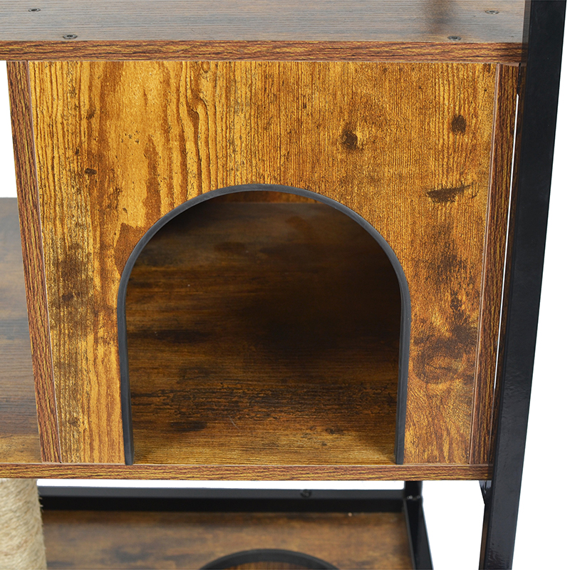 해먹 및 쓰레기 캐비닛이있는 실내 고양이 타워 콘도 고양이 나무 해먹 및 쓰레기 캐비닛이있는 실내 고양이 타워 콘도 고양이 나무