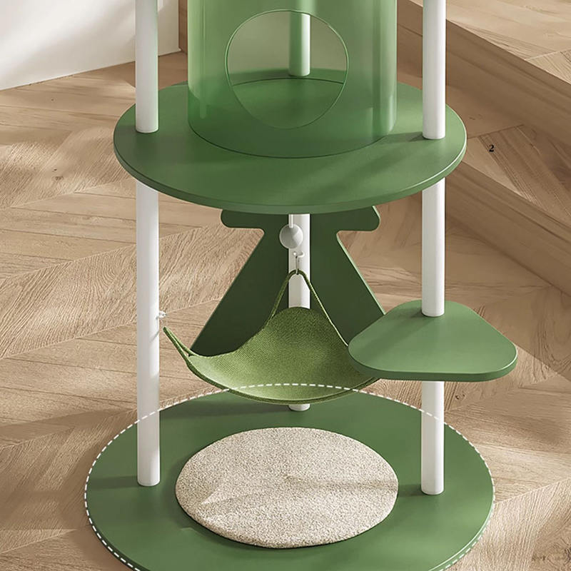 녹색 멀티 레벨 키 큰 고양이 등반 프레임 고양이 타워 콘도 고양이 나무 녹색 멀티 레벨 키 큰 고양이 등반 프레임 고양이 타워 콘도 고양이 나무